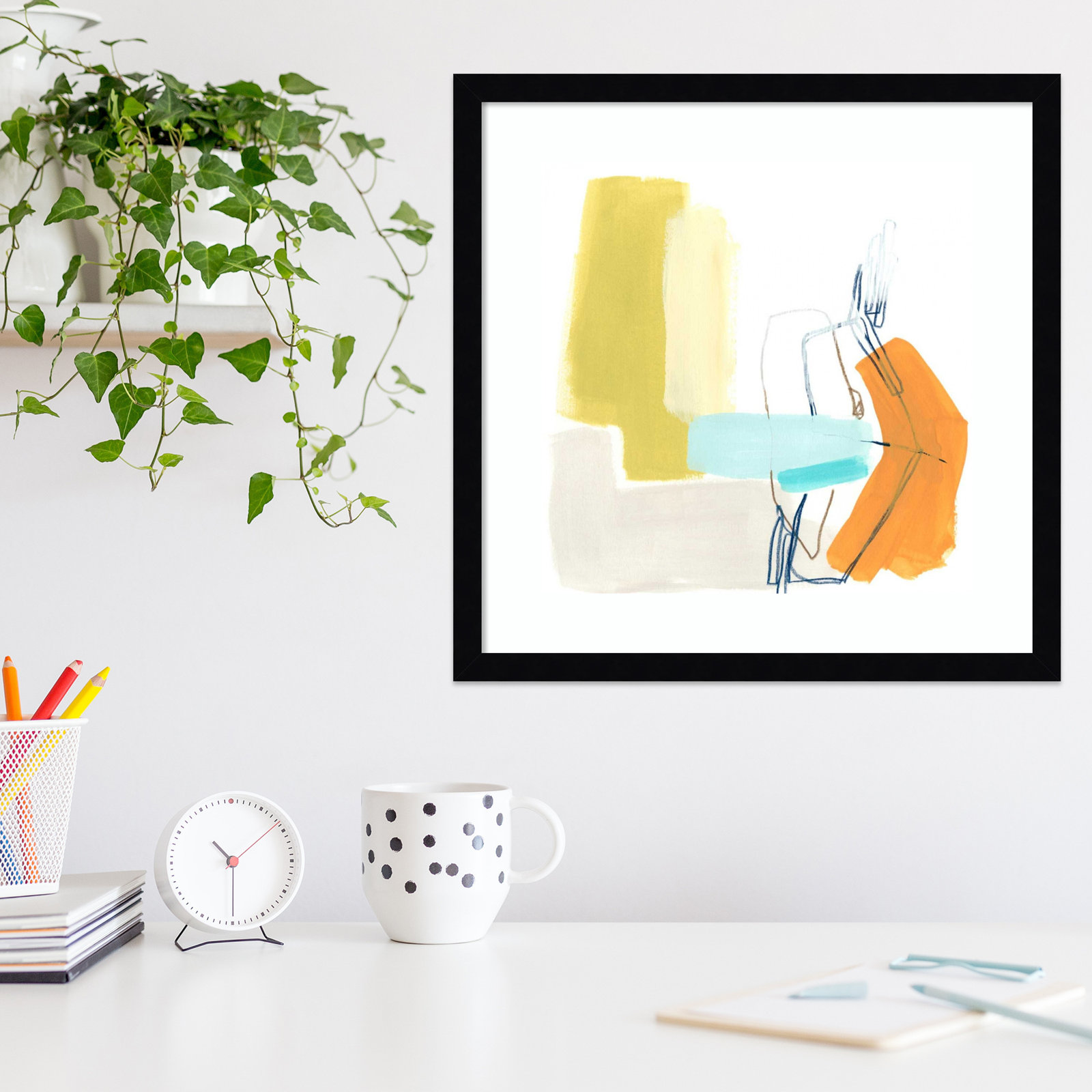 Adagio IV by June Erica Vess, Noir Black Framed Paper, 19.38" H x 19.38" W x 0.88" D
