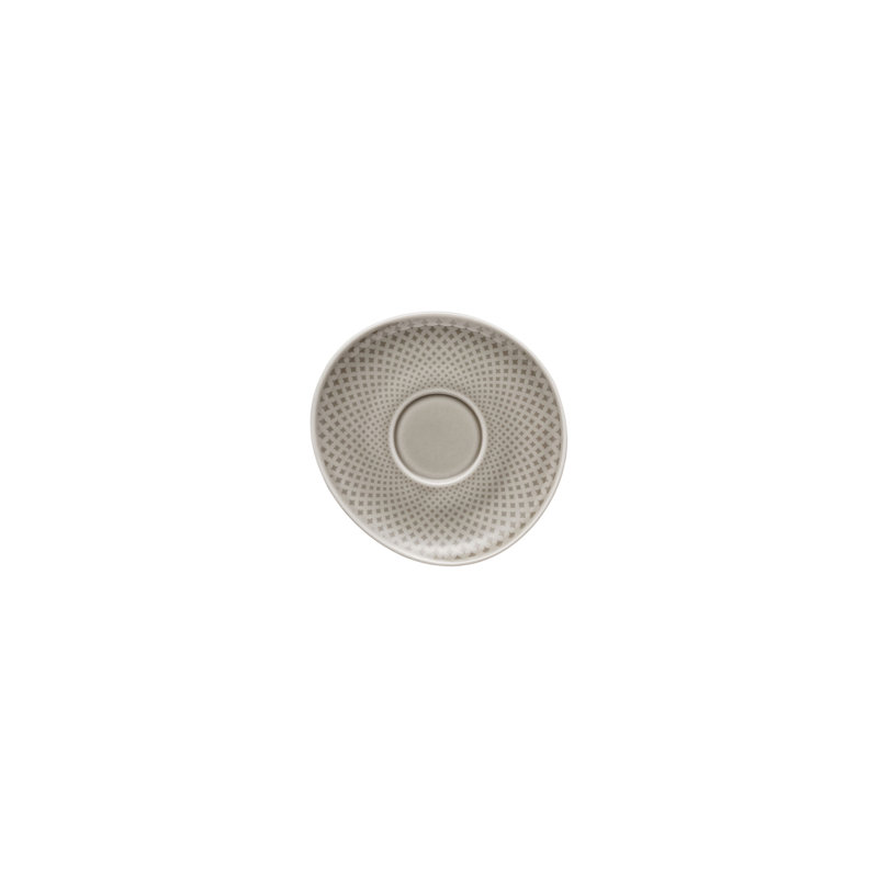 Junto Porcelain Saucer, Pearl Gray