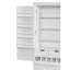 Grande armoire de rangement autoportante en bois avec 8 portes, 3 tablettes réglables, 7 tiroirs et 8 supports à vin-1778648694