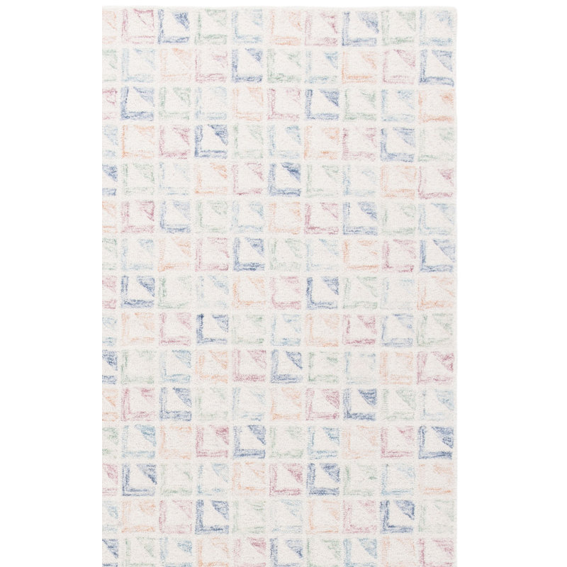 Rodeo Drive Hand Tufted Wool And Cotton With Latex Geometric Rug, Rectangle 8' x 10'
