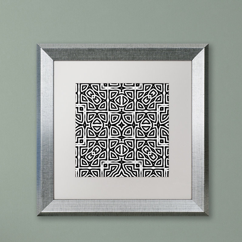 «Alhambra» par Jadaya, impression encadrée, H 11 po x l 14 po x P 0,5 po, Blanc, Toile avec cadre argenté
