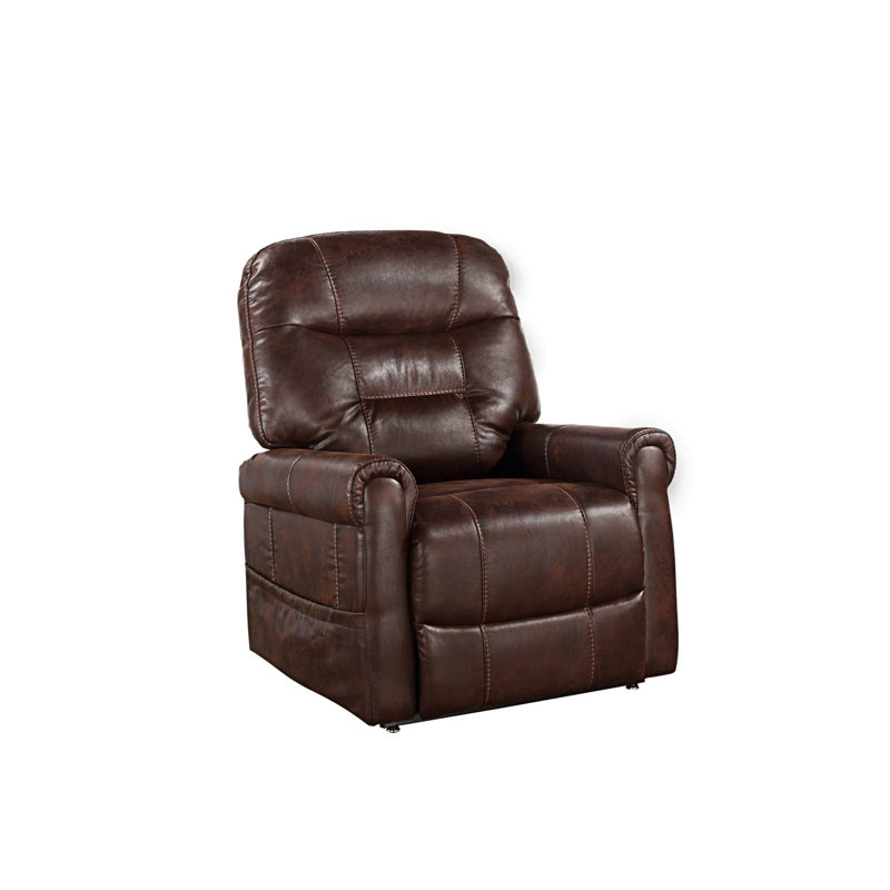 Aventura Upholstered Lift Assist Power Recliner, Walnut