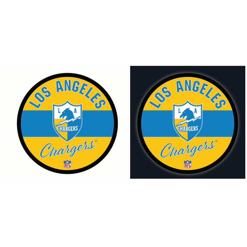Los Angeles Chargers 23" Round LED Retro Wall Sign