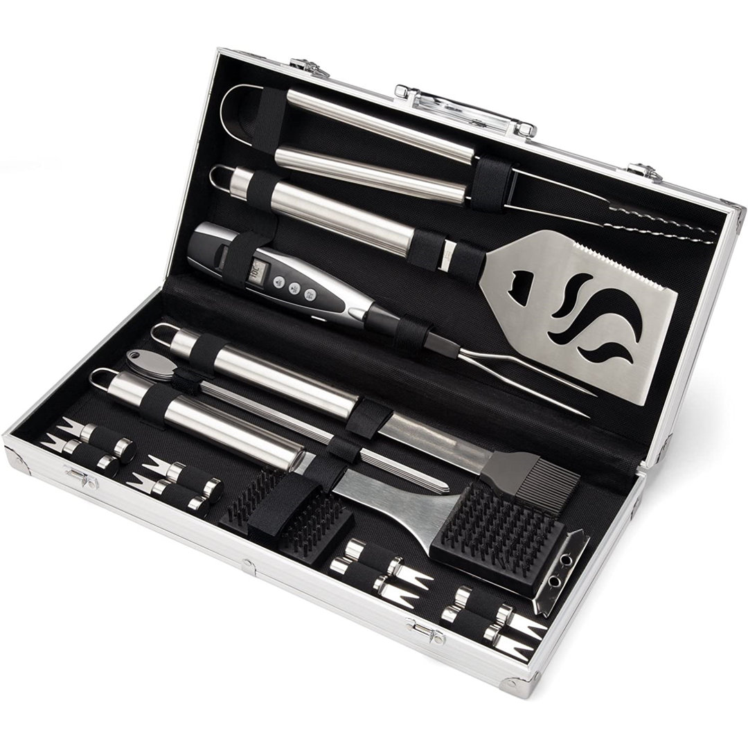 Cuisinart 20 Piece Deluxe Stainless Steel Grill Tool Set Cuisinart