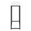 Table d'appoint, console, entrée, étroite, canapé, salon, chambre, stratifié blanc, métal noir, contemporain, moderne
