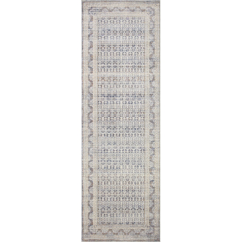 Tapis océan / multicolore Amber Lewis x Loloi Zuma, Carré 1 pi 6 po
