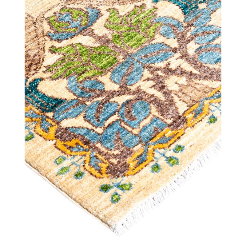 Carlynn One-of-a-Kind 2' 6" X 9' 3" Hand Knotted Area Rug