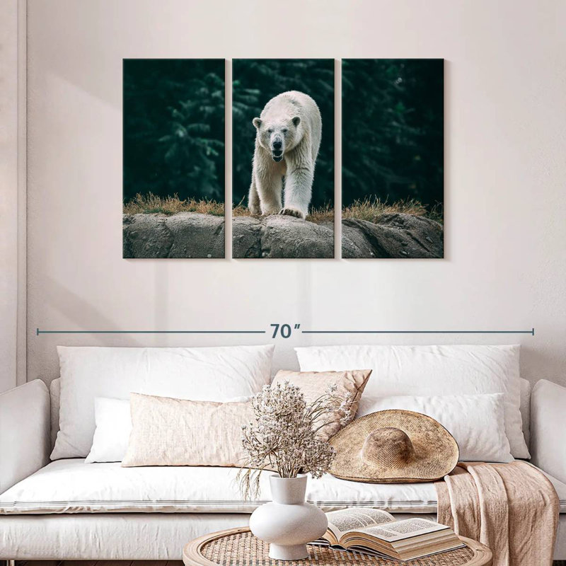 Brampt Angry Polar Bear, 28" H x 45" W