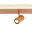 Luminaire sur rail ovale 3 lumières à grain de bois avec têtes rotatives-123030574
