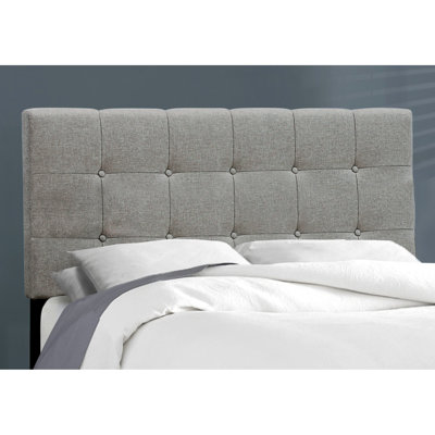 Bedroom Full Size Bed Upholstered In Grey For A Calming Effect Linen Contemporary