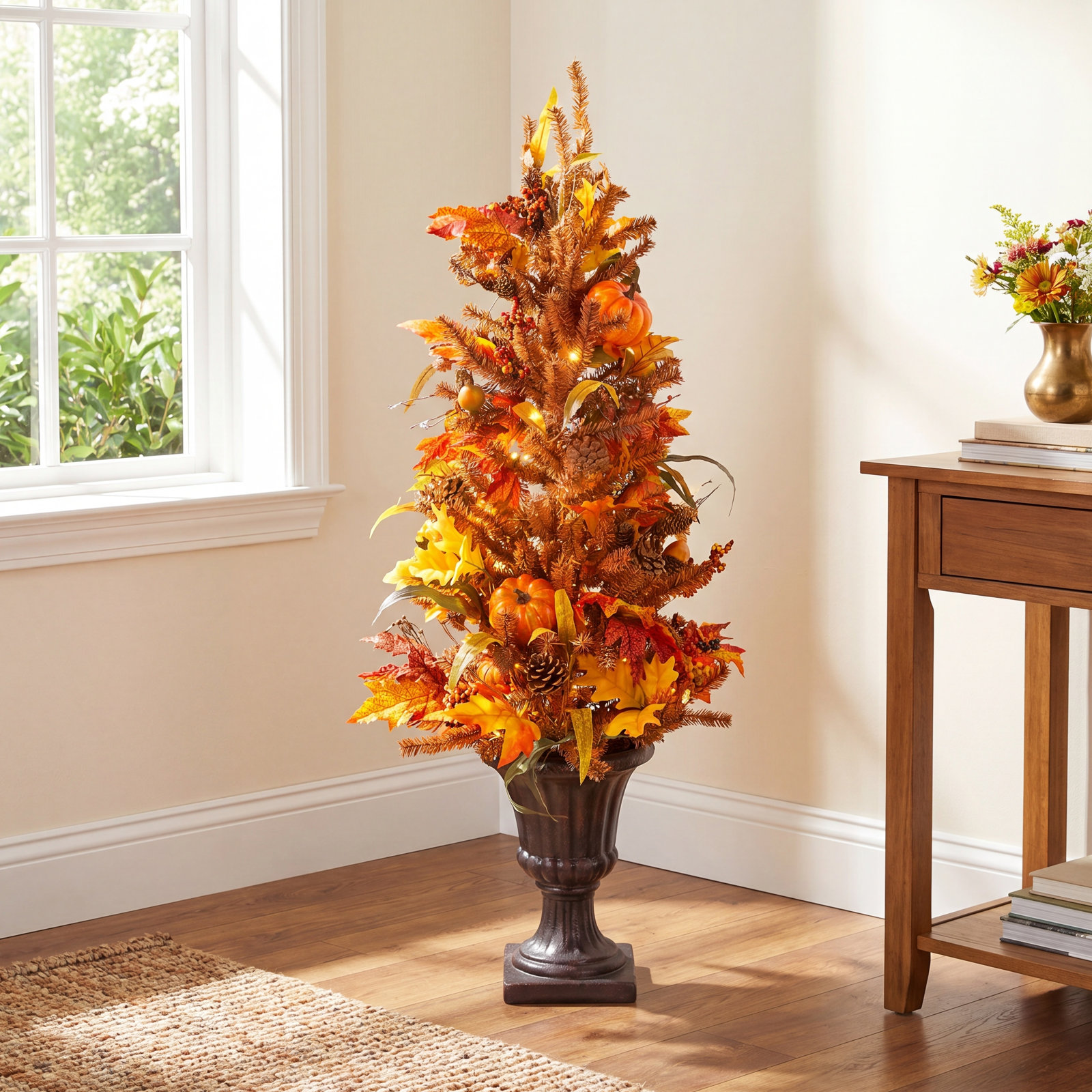 43" Pre-Lit Foliage Tree in Vase