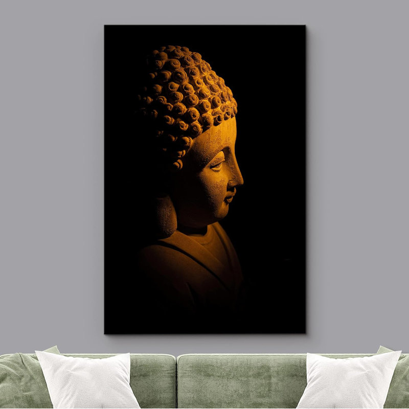Statue de bouddha bouddhiste, H 36 po x l 24 po x P 1,5 po