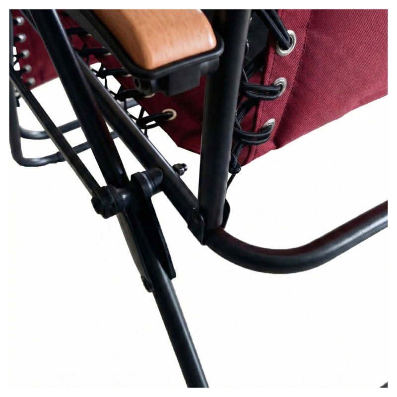 Fauteuil surdimensionné à gravité zéro, siège inclinable pliable de 30 po de large avec porte-gobelet, chaise longue d'extérieur d'une capacité de 400 lb