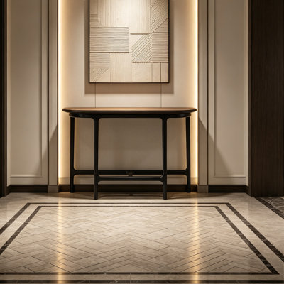 Table d'entrée italienne en bois massif minimaliste italien