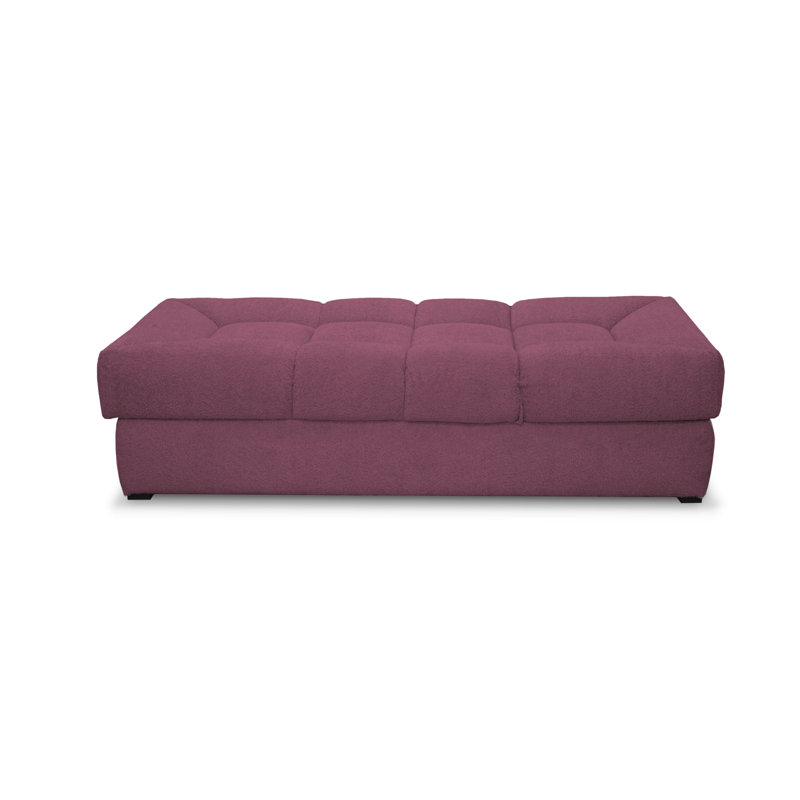 Upholstered Chaise Lounge, Dark Pink