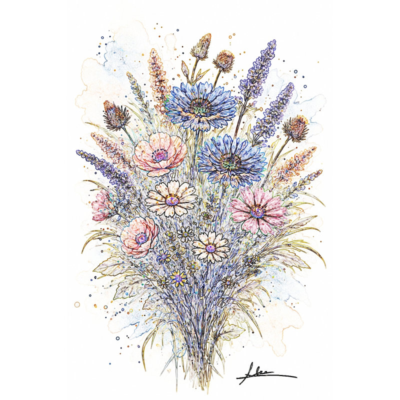 Art mural sur toile Meadow Bouquet, L 16 po x H 24 po x P 1,5 po