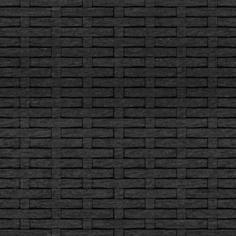 Canapé modulaire d'extérieur en osier de 69,3 po avec coussins Parwati, Noir, Noir