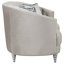 Causeuse grise grise contemporaine avec capitonnage