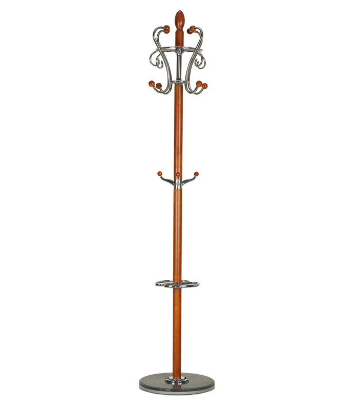 Freestanding Coat Rack, Cherry