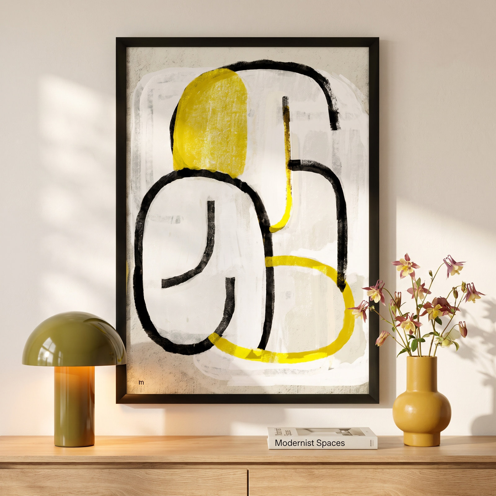 Somewhere "Somewhere" Print, 20" H x 14" W x 1.25" D, Black