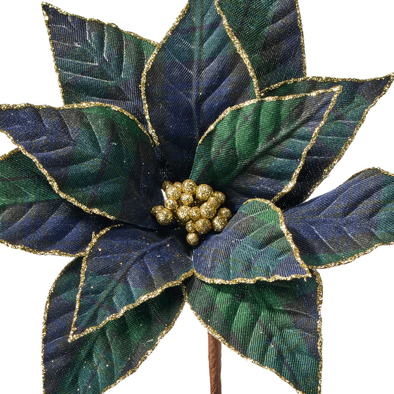Tige de poinsettia 21 "Gentlemen's Plaid