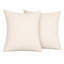 Housse de coussin décoratif à rayures verticales beige et crème 18 po x 18 po, paquet de 2-126354412-126354411