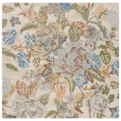 Tapis d'intérieur en laine touffeté à la main Jardin