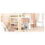 Lit mezzanine double blanc avec bureau / tablettes pratiques - Living, Étagères, Bureau Qualité exceptionnelle