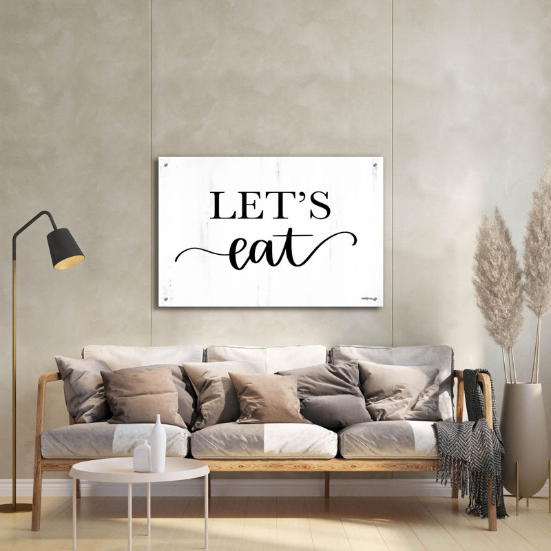 «Let's Eat» par imperfect dust - art textuel non encadré, H 24 po x l 36 po x P 0,2 po