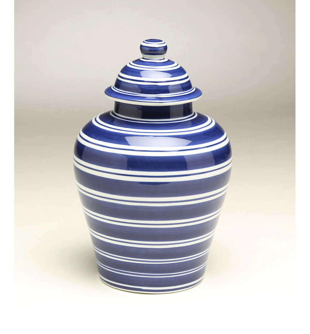 Farber Striped Urn Charlton Home®