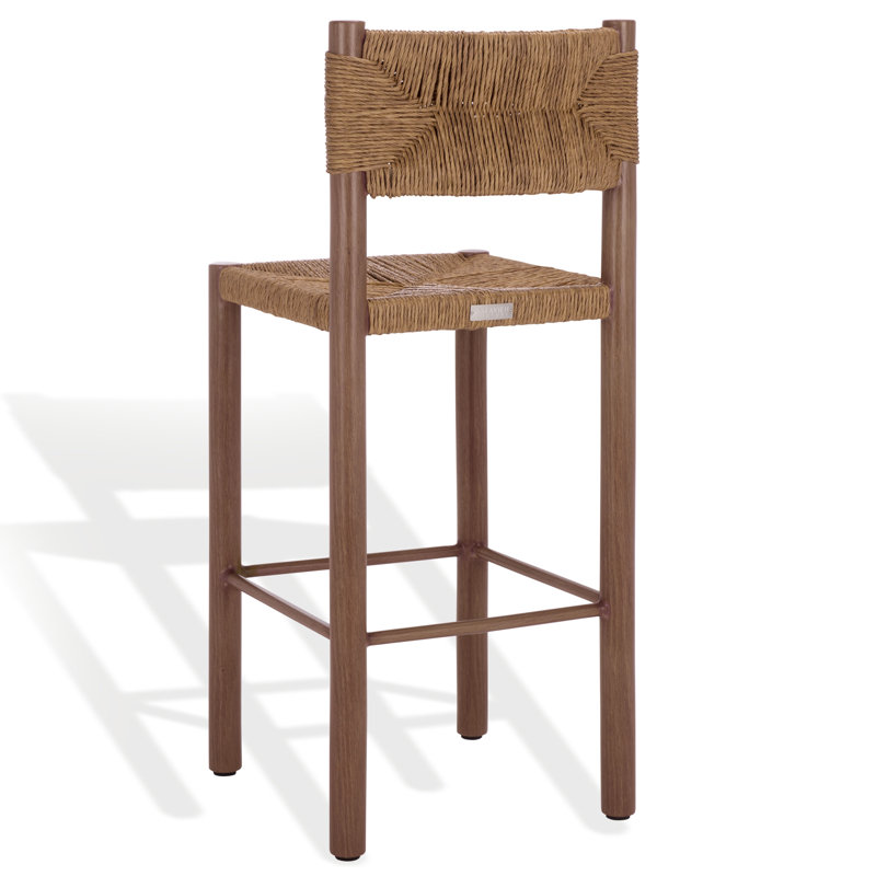 Romona Rattan Weaving Outdoor Barstool, Brown