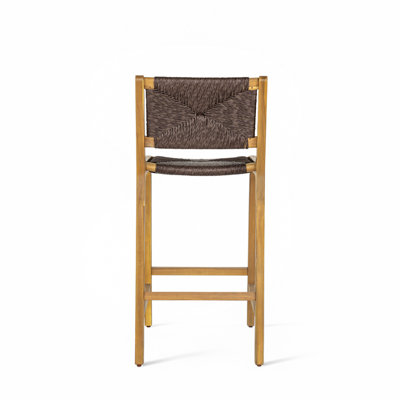 Tabouret de bar d'extérieur en bois d'acacia