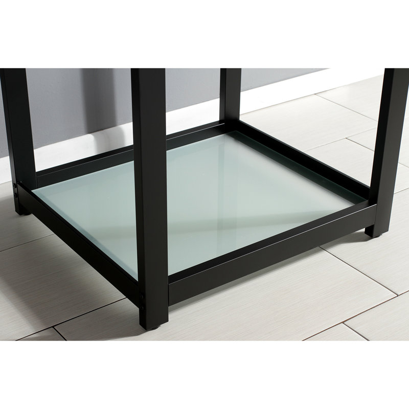Ensemble de meuble-lavabo simple 25 po Fauceture, Noir mat