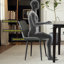Chaises de salle à manger rembourrées de style moderne Mid-Century en cuir-903607330-887895820