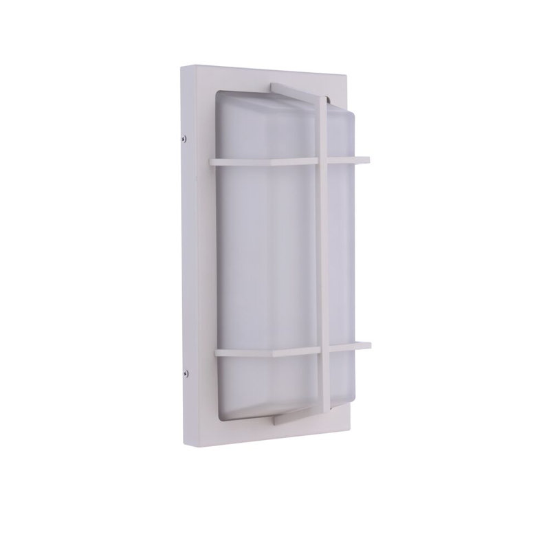 1 - Bulb Outdoor Flush Mount, White, 6.11" H x 7.13" W x 7.13" D