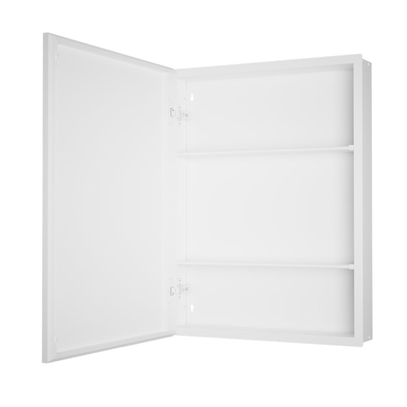 Armoire à pharmacie encastrée ou à surface avec miroir et cadres réglables en aluminium, verre trempé, conception imperméable