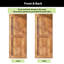 Porte en bois de pin non assemblé H Design avec quincaillerie d'installation rustique noire à deux portes-71797955-71797967