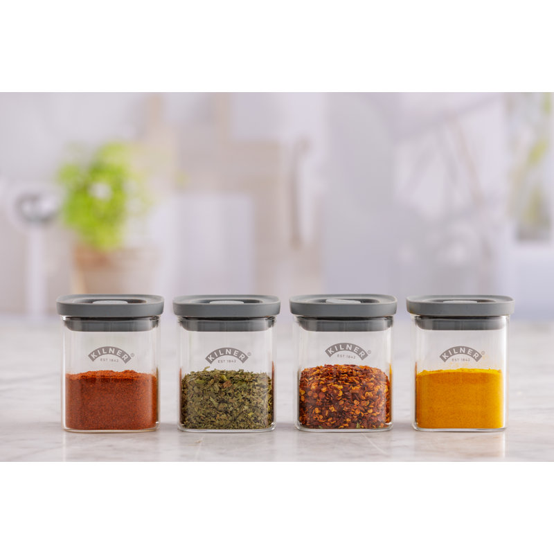 Kilner Fresh Storage Spice Jar Set 0.16 Litre, 8