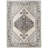 Rectangle Clotilde Oriental Machine Woven Polyester Area Rug in White/Gray/Black-773220721