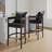 Ritz Mid-Century Modern Vegan Leather Upholstered Beech Wood Bar Stool in Black-50251494-42460885
