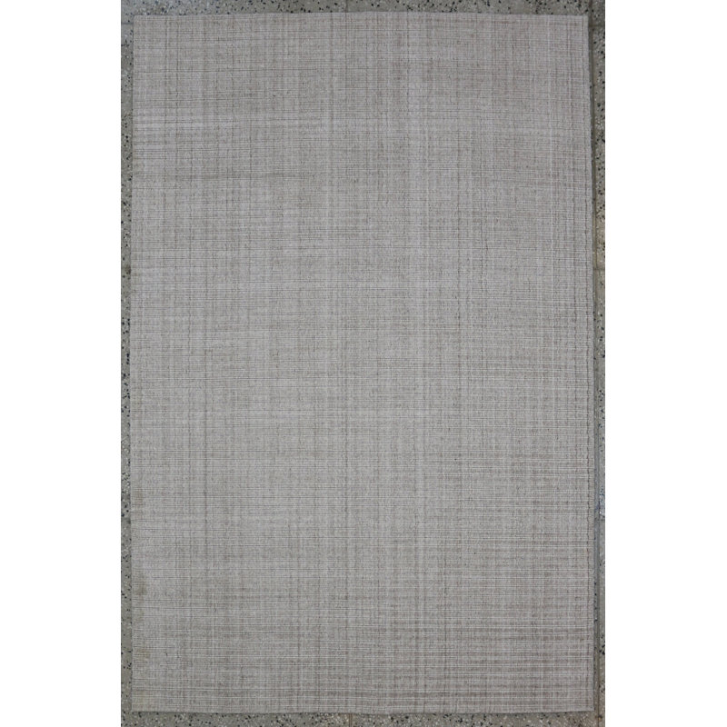 Tapis | Tapis tissé à la main en laine et bambou clair, Rectangle de 5 pi x 8 pi