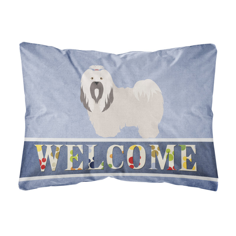  Coussin intérieur / extérieur Lhasa Apso Welcome