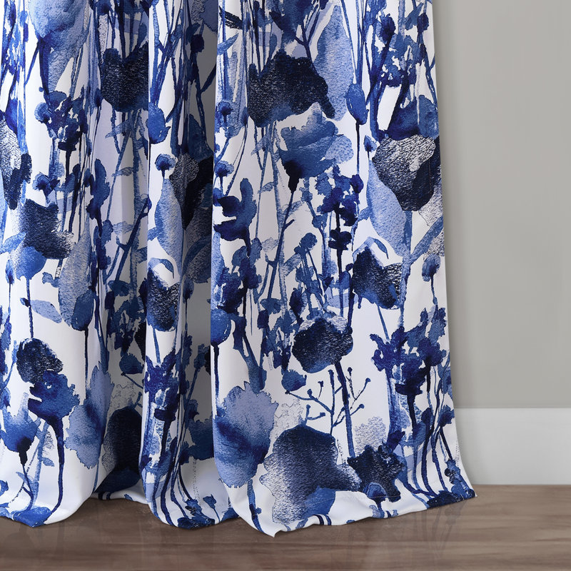 Room Darkening Curtain Pair, Navy, 132cm W x 160cm L