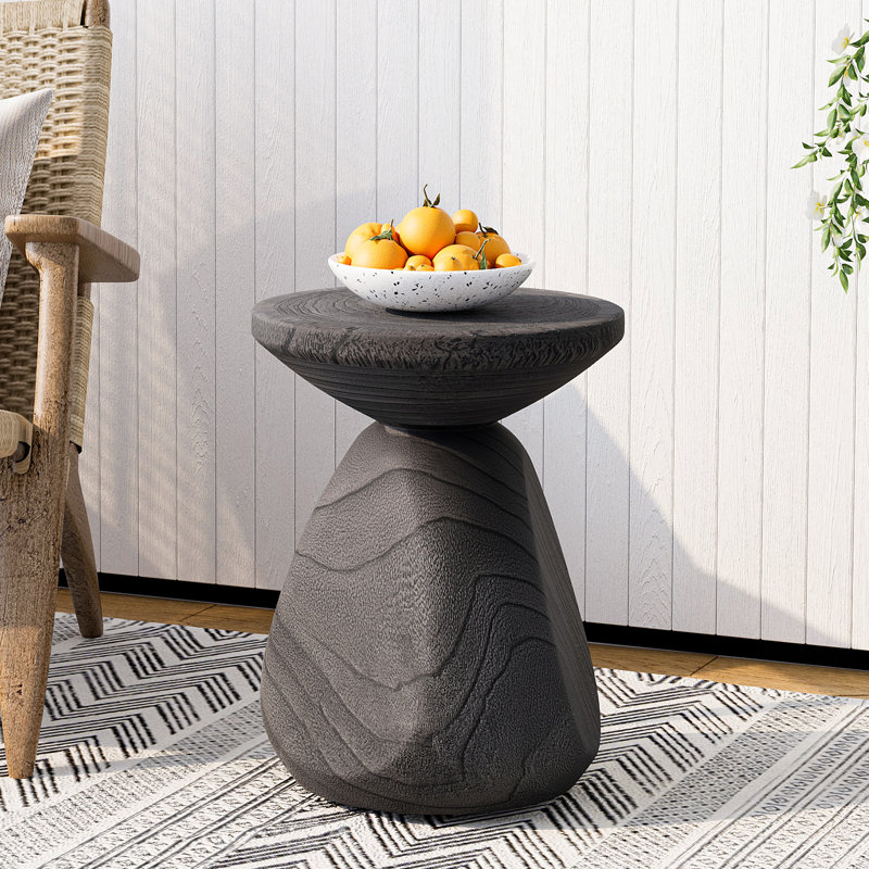 Table d'appoint en béton pour l'extérieur, 1, Gris