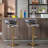 Swivel Upholstered Velvet Adjustable Height Counter Stool-1654386487