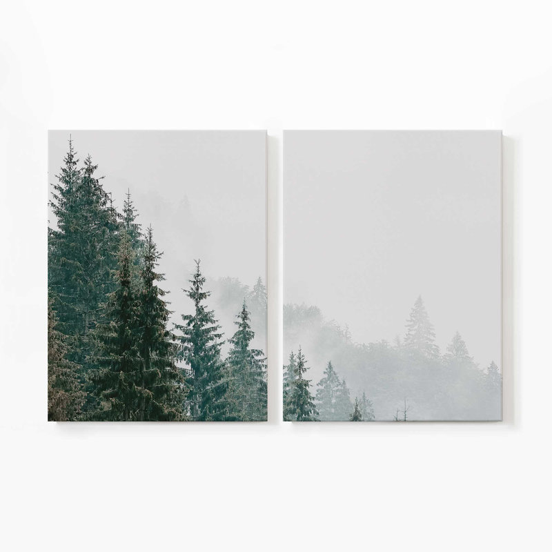 Brume chuchotante | Impression sur toile 2 panneaux | Dimensions combinées de 40 po x 60 po, H 48 po x l 72 po