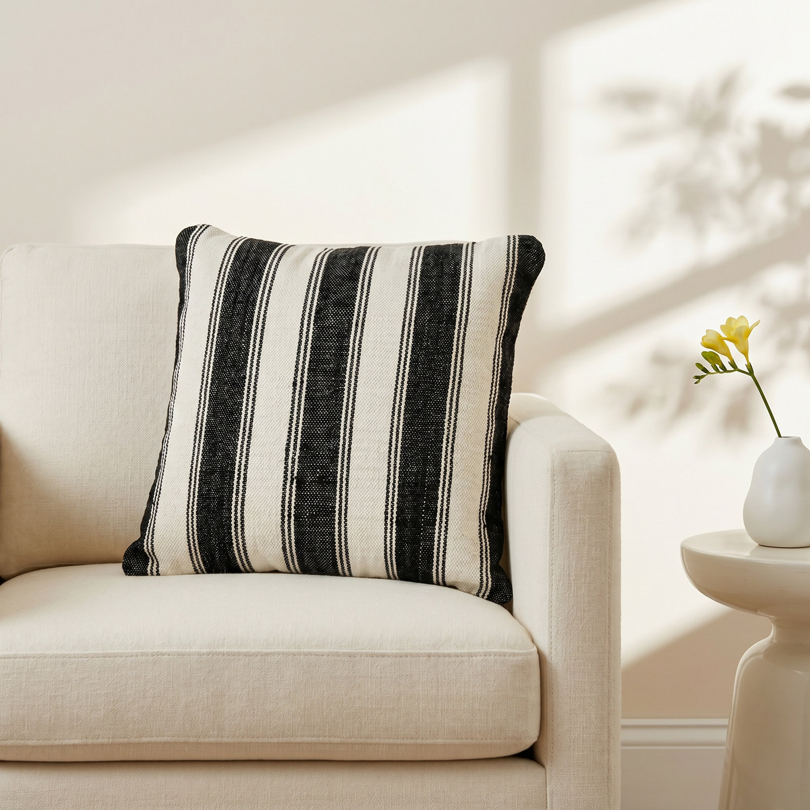 Ditmar Striped Indoor/Outdoor Throw Pillow, 20" H x 20" W, Square