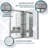 AQUADOM Royale 24" W Medicine Cabinet with Electrical Outlets, Defogger, Adjustable LED 3X Magnifying Mirror-100930511-100930512
