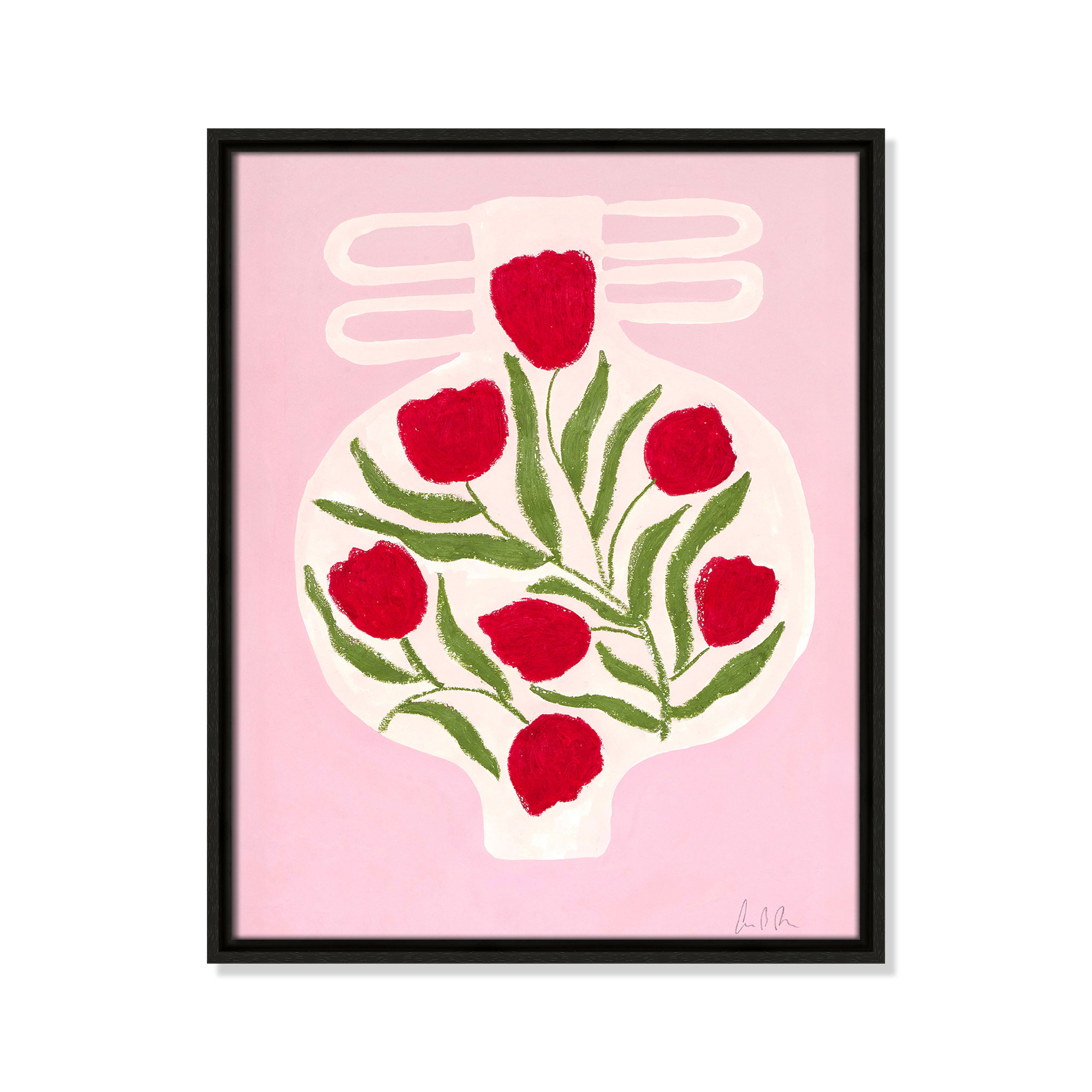 Vase No. 02 Print by Camilla Bergqvist, 21.5" H x 17.5" W, Espresso