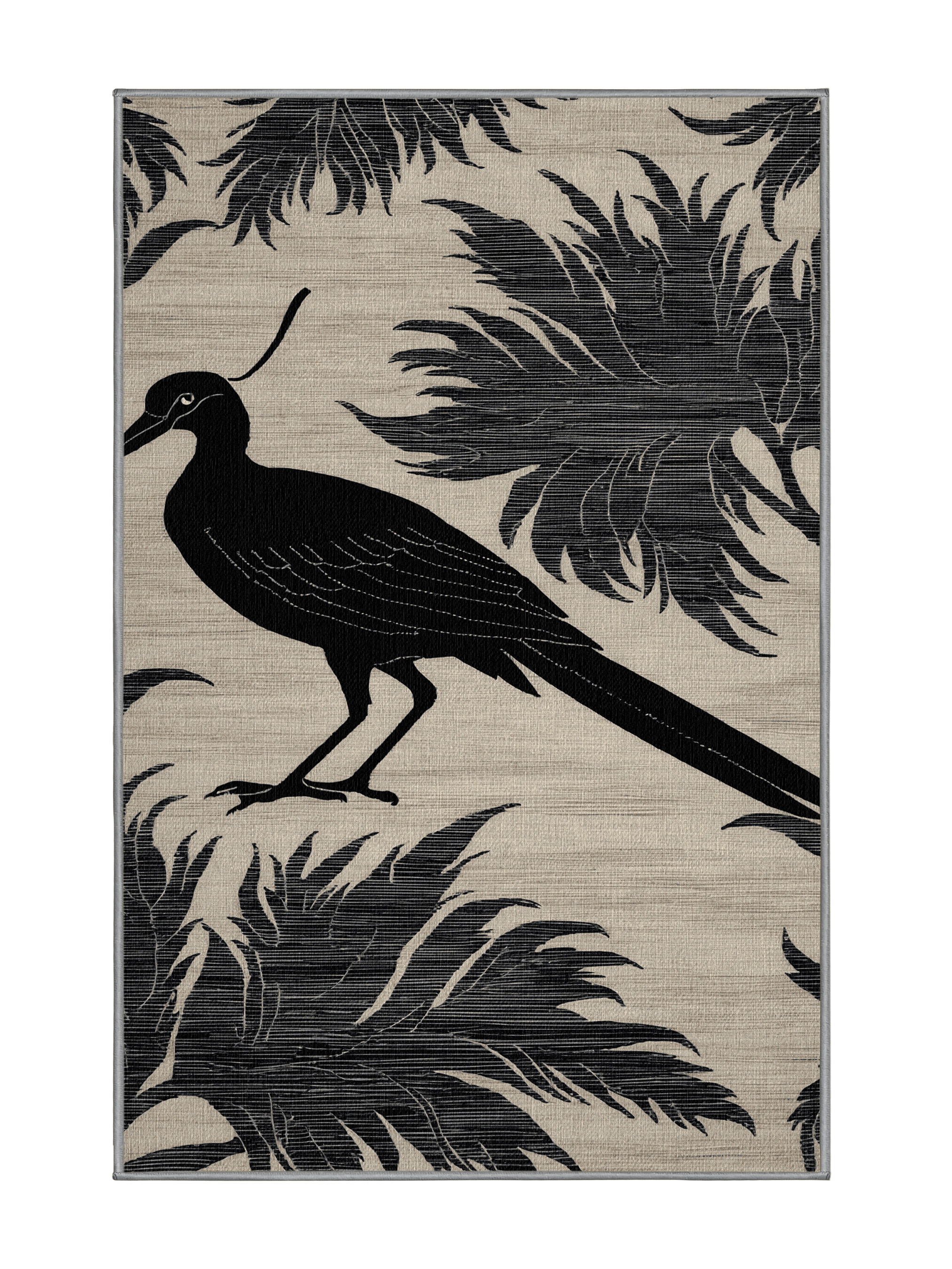 Hokku Designs Washable Black Drongo Birds Area Rug | Wayfair